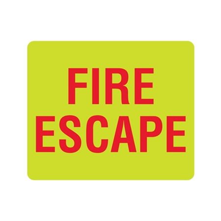 Luminescent Fire Escape 10"x12" Sign
